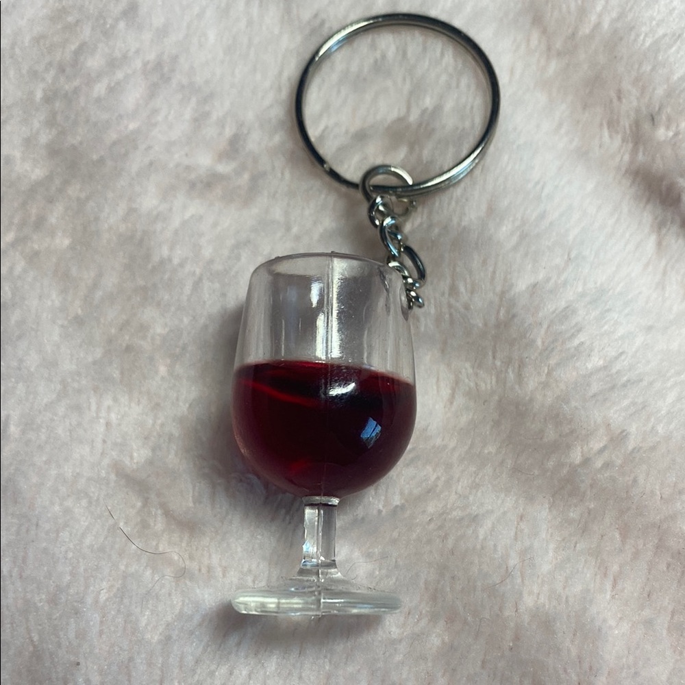 Wine Glass Keychain